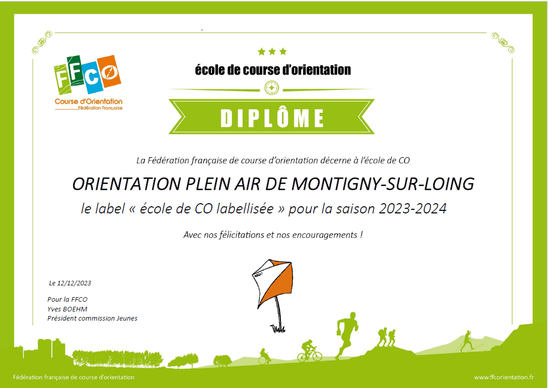 entrainements de course d'orientation